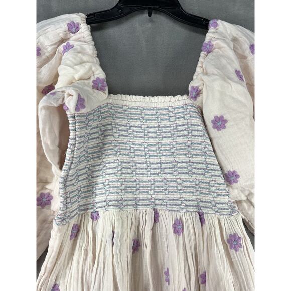 Free People Dahlia Embroidered Maxi Dress Size Small Ballet Combo - Picture 8 of 13